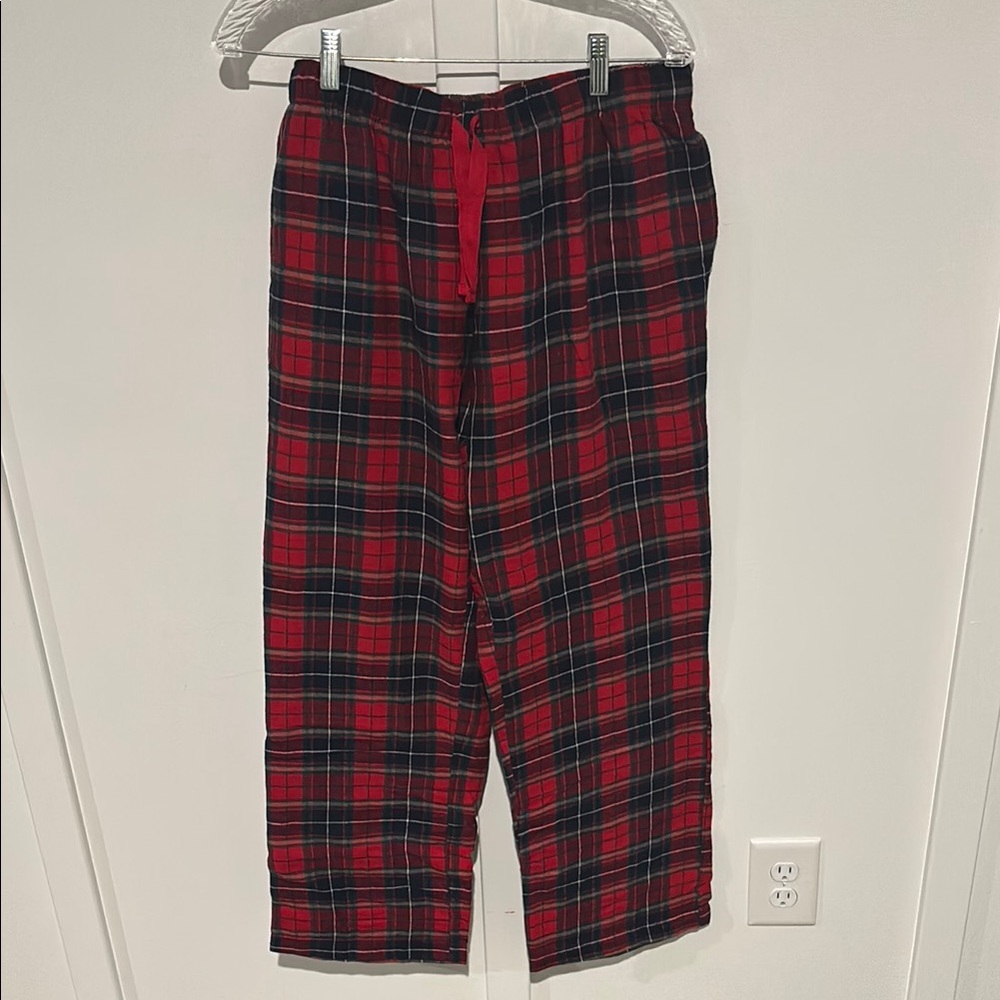 Plaid Red and Black Men's Pants